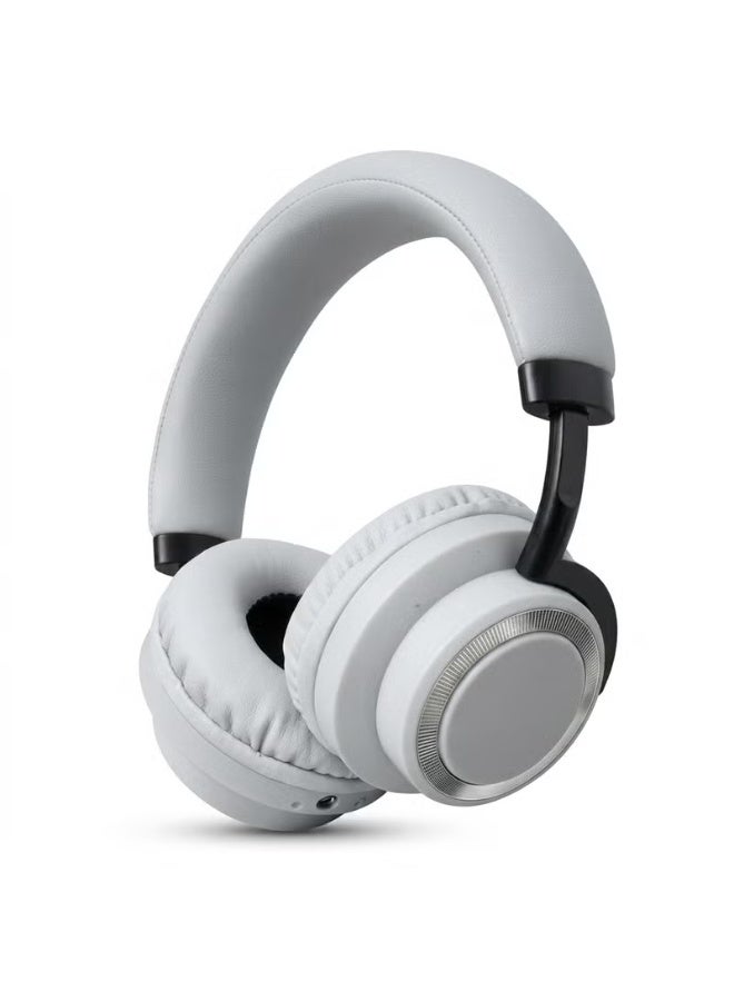 SODO SD-1005 Wireless Bluetooth Over-Ear Headphones with Bluetooth 5.1, TF Card Slot, Built-In Microphone, Foldable Design, 6–8 Hours Playtime – Light Grey - Image 2