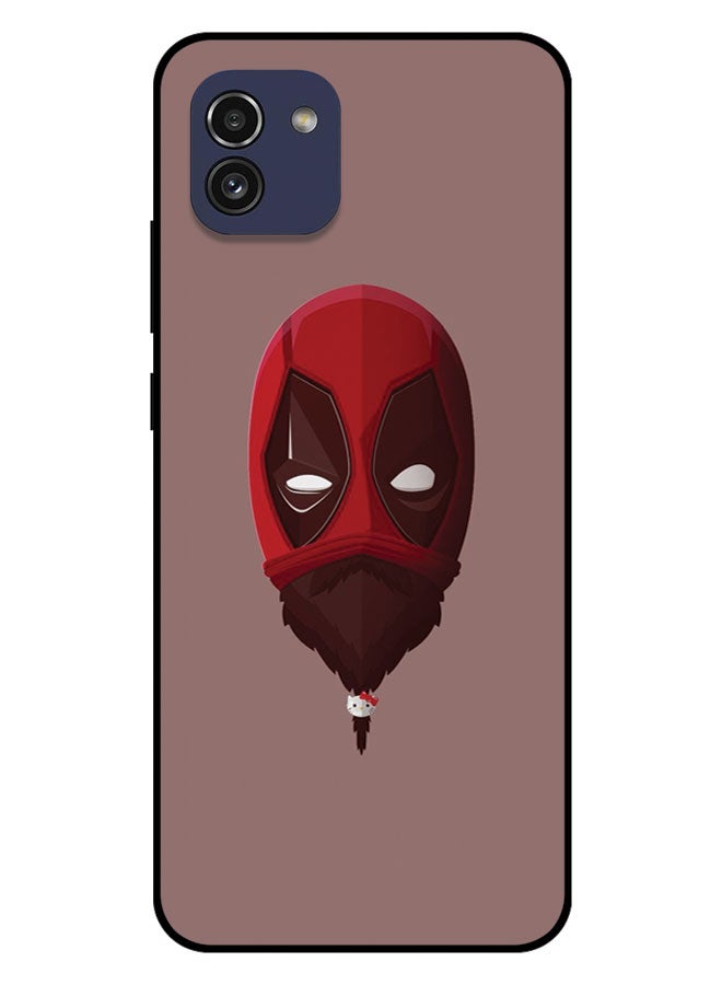 EYE CATCH Printed Protective Case Cover For Samsung Galaxy A03  -  Beard Deadpool - Image 1