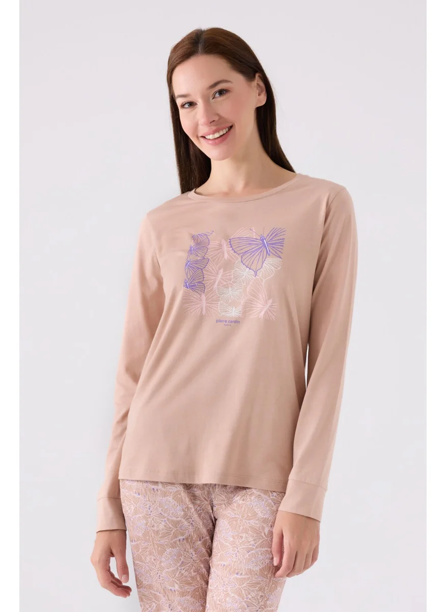 pierre cardin Women's Long Sleeve Pajama Set PC8878 Mink