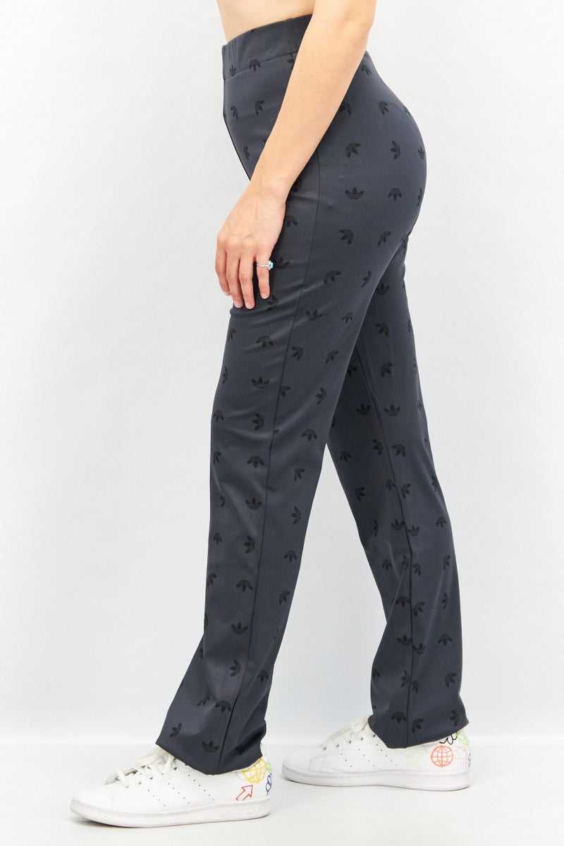 adidas Originals Women Sportswear Fit Allover Print Pull On Pant, Charcoal Grey - Image 1