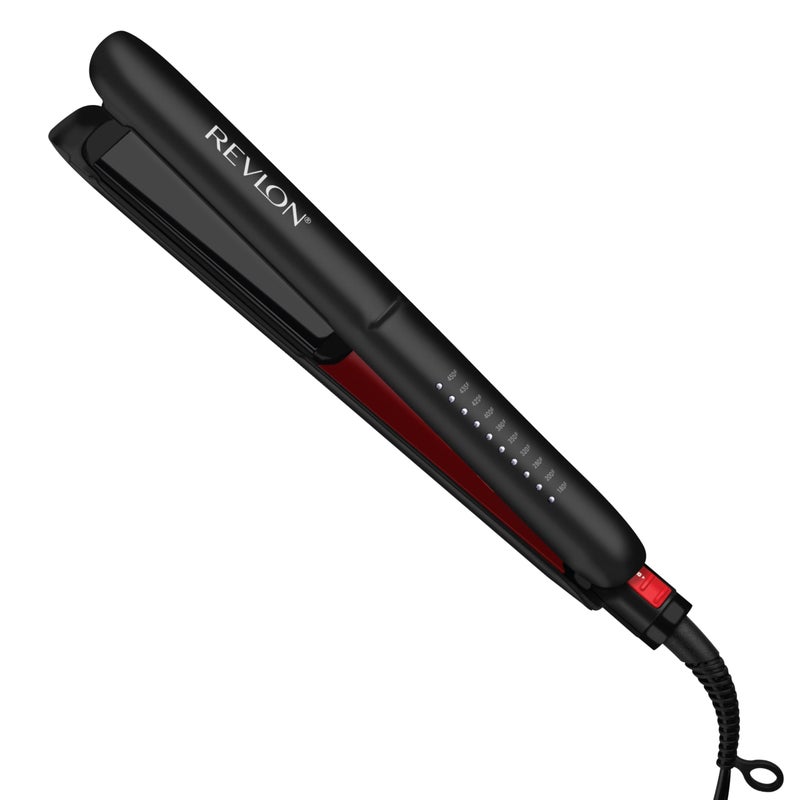 REVLON Smoothstay 1 Inch Hair Straightener - Coconut Oil Infused Flat Iron Helps Enhance Shine & Smoothness, Reduces Frizz, Sleek Straight Hair - Image 1