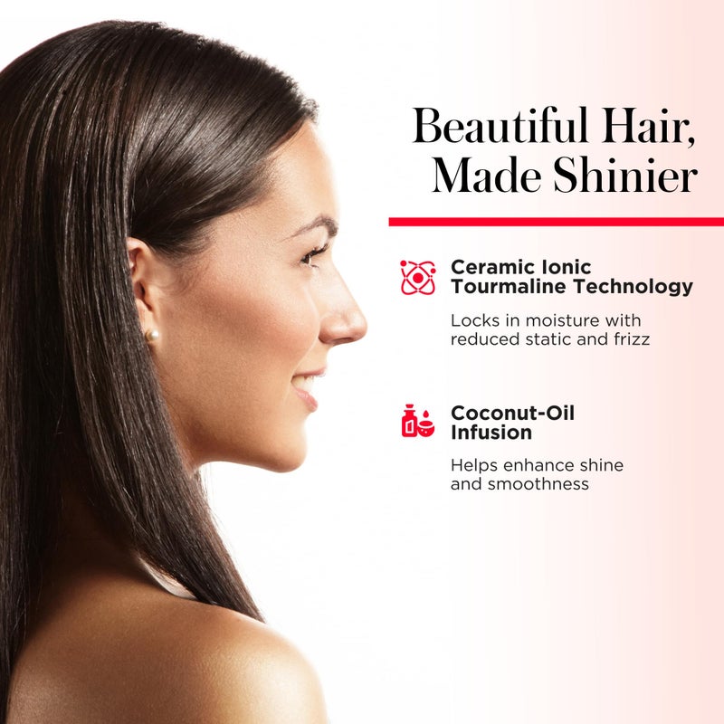 REVLON Smoothstay 1 Inch Hair Straightener - Coconut Oil Infused Flat Iron Helps Enhance Shine & Smoothness, Reduces Frizz, Sleek Straight Hair - Image 3