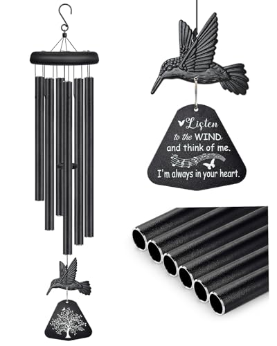 Synhonty Sympathy Wind Chimes for Outside Deep Tone Memorial Wind Chimes for Loss of Loved One Prime Bereavement Condolence Remembrance Funeral Gifts for Grieving Friends Loss of Mother Father - Image 1