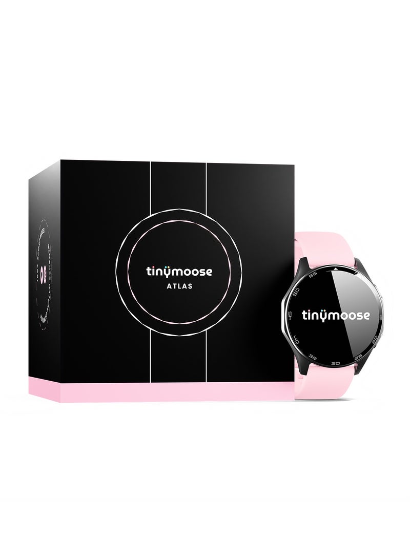 TinyMoose Atlas Smartwatch | Super HD AMOLED 1.43 inch Display, Built-In GPS, AI-Powered Fitness Tracking, 15-Day Battery Life, Heart Rate & SpO2 Monitor, 30M Water Resistant, Bluetooth Calling, Super Responsive Touchscreen, for Android & iOS – Shadow Pink - Image 1