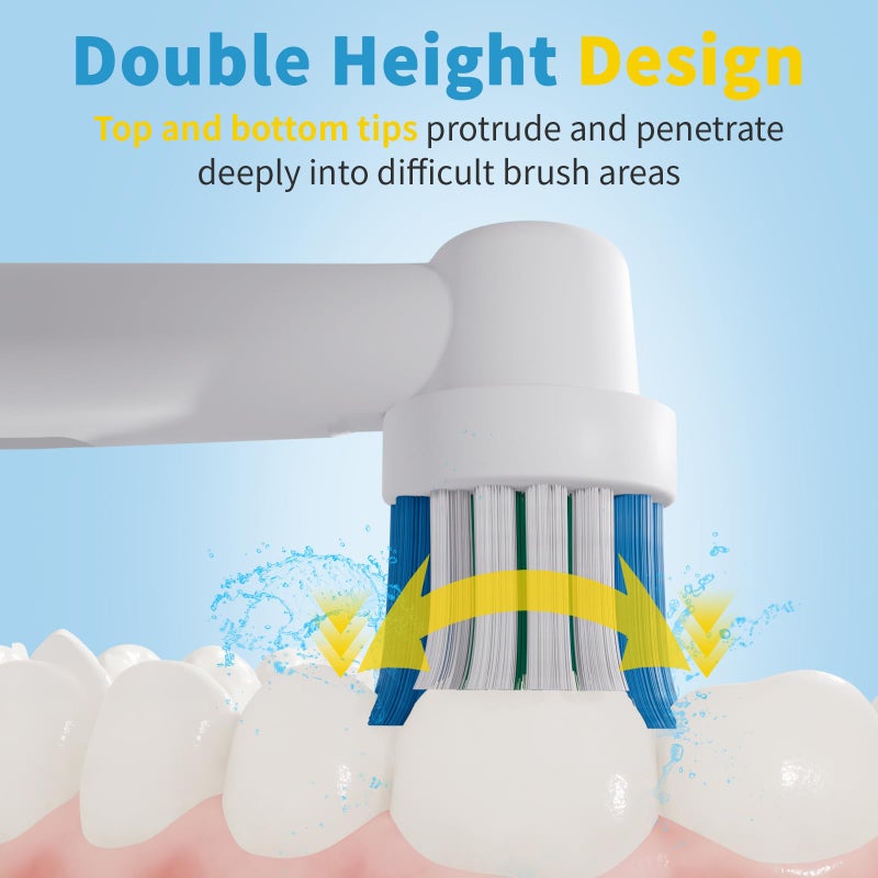 genkent 8 Pack Replacement Toothbrush Head Compatible with Oral B Toothbrush (Premium Packaging) - Image 3