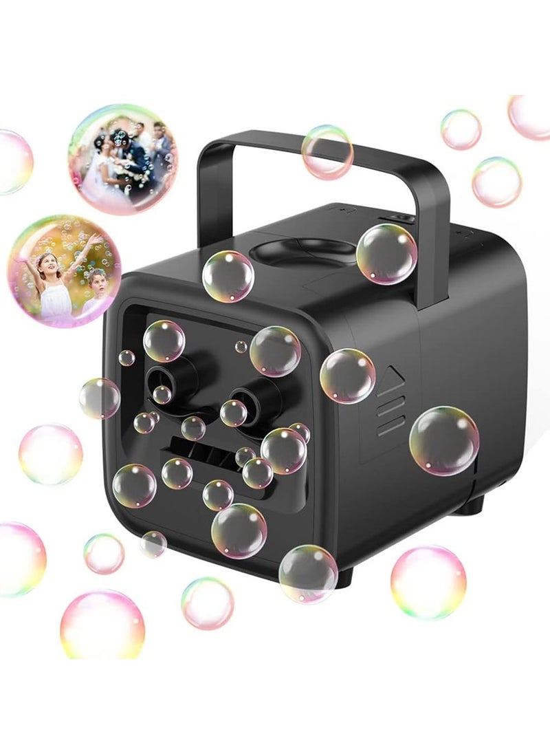 null - Electric Soap Bubble Machine with Dual Nozzles & 2 Speeds – USB Type-C Powered, Safe 5V Operation – Portable Automatic Bubble Maker for Kids, Parties, and Outdoor Fun - Image 1