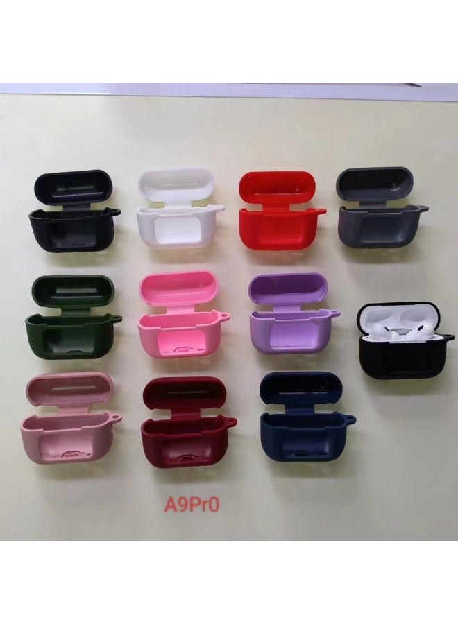 A9PRO Protective Case Touch Screen Headset Silicone Case Explosion Bluetooth Headset Silicone Anti-drop Soft Case Hair-Color:Purple-Model:A9 Pro Headphone Set [naked Set]]  - Image 1