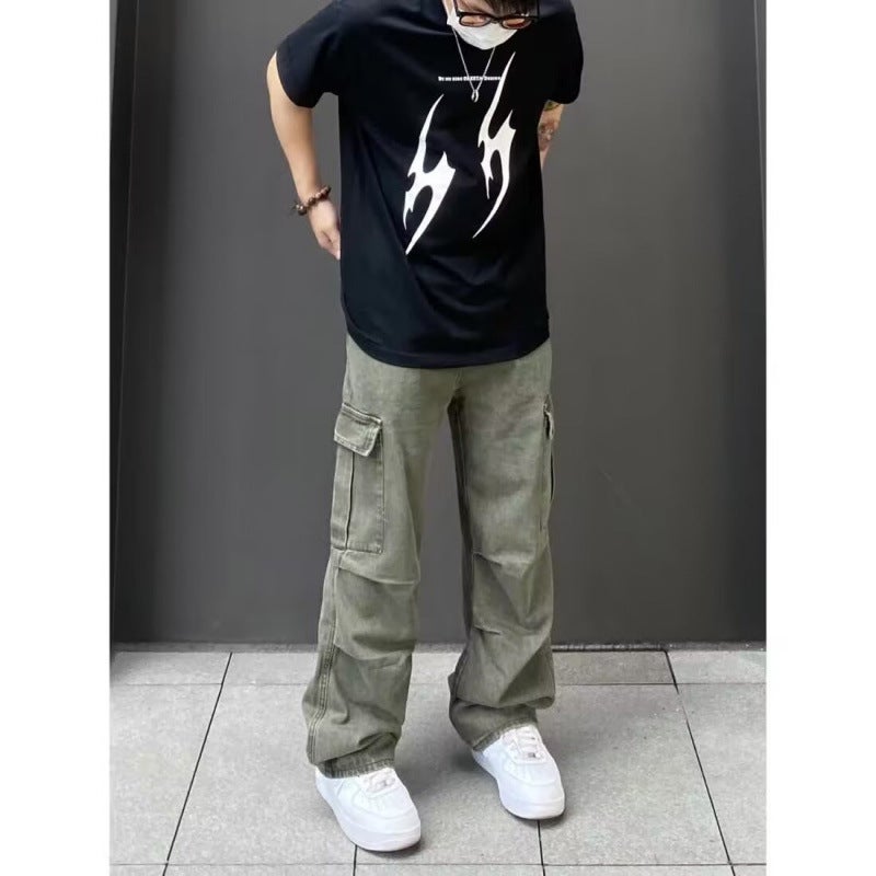 Unisex Classic Denim Jeans Loose Fit Daily Outdoor Wear - Image 4