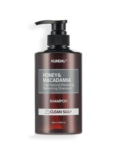 KUNDAL Honey & Macadamia Pure Natural Balancing Refreshing Shampoo Clean Soap 500 mL  - Image 1