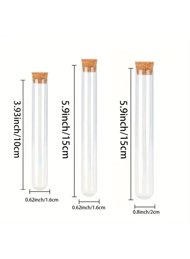 Plastic Test Tubes 16x150mm 20pcs for Storage Science Experiments Jewelry Seeds - Image 2