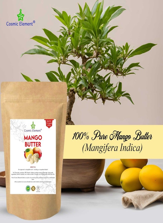 Cosmic Element 100% Pure Organic Mango Butter - Unrefined Raw Mango Butter with Vitamins A, C & E | Antioxidant-Rich Mango Body Butter for Skin & Hair | Shea Butter Substitute for Soap & Lotion - 4oz - Image 2