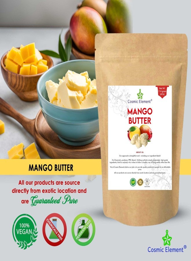 Cosmic Element 100% Pure Organic Mango Butter - Unrefined Raw Mango Butter with Vitamins A, C & E | Antioxidant-Rich Mango Body Butter for Skin & Hair | Shea Butter Substitute for Soap & Lotion - 4oz - Image 4