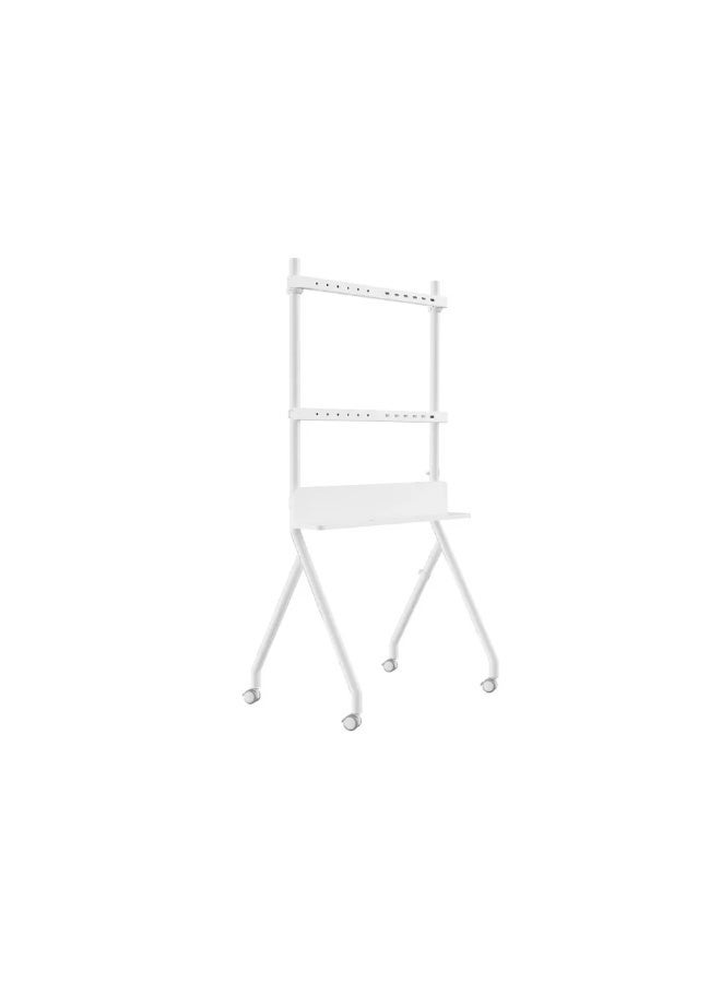 BEETEC TF-RG8W Premium Mobile TV Stand – Heavy-Duty Foldable Floor Cart with Wheels, Adjustable Shelf, Cable Management for 50–86 Inch TVs in Riyadh - Image 5