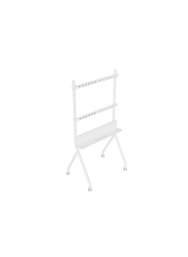 BEETEC TF-RG8W Premium Mobile TV Stand – Heavy-Duty Foldable Floor Cart with Wheels, Adjustable Shelf, Cable Management for 50–86 Inch TVs in Riyadh - Image 3