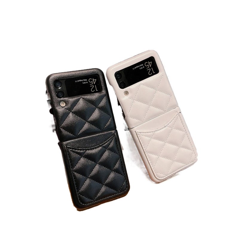 غطاء واقي | أسود | حامل بطاقات | حماية من السقوط | مقاوم للصدمات لـ Samsung Galaxy Z Flip 4 - Image 3