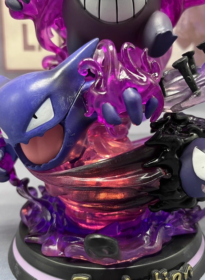 Pokémon Gengar Evolution Group Action Figure Decorative Resin Sculpture Home Decor Statue, Art Figurine Home Ornament Decoration for Office, Living Room, Bedroom, Book Shelf, TV Cabinet, Desktop