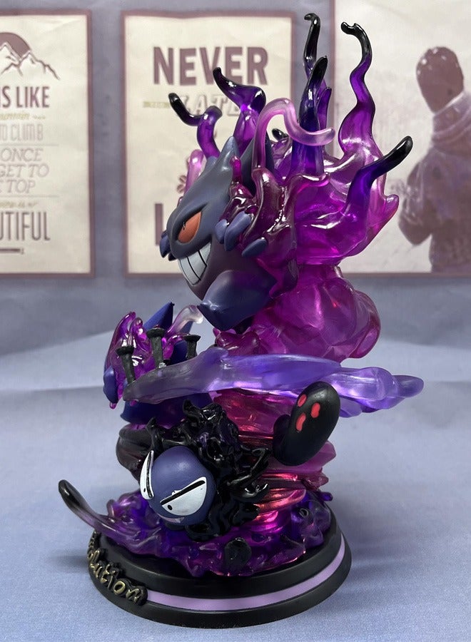 Pokémon Gengar Evolution Group Action Figure Decorative Resin Sculpture Home Decor Statue, Art Figurine Home Ornament Decoration for Office, Living Room, Bedroom, Book Shelf, TV Cabinet, Desktop