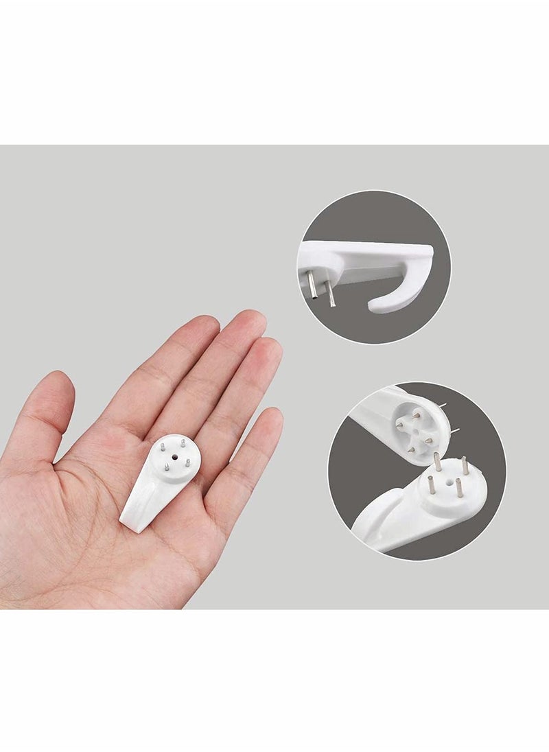 KASTWAVE - Non Trace Wall Hooks, Invisible Traceless White Hard Wall Picture Hooks Invisible Traceless Hardwall Painting Hangers for Picture Photo Frame Hangers, Pack of 32 - Image 1