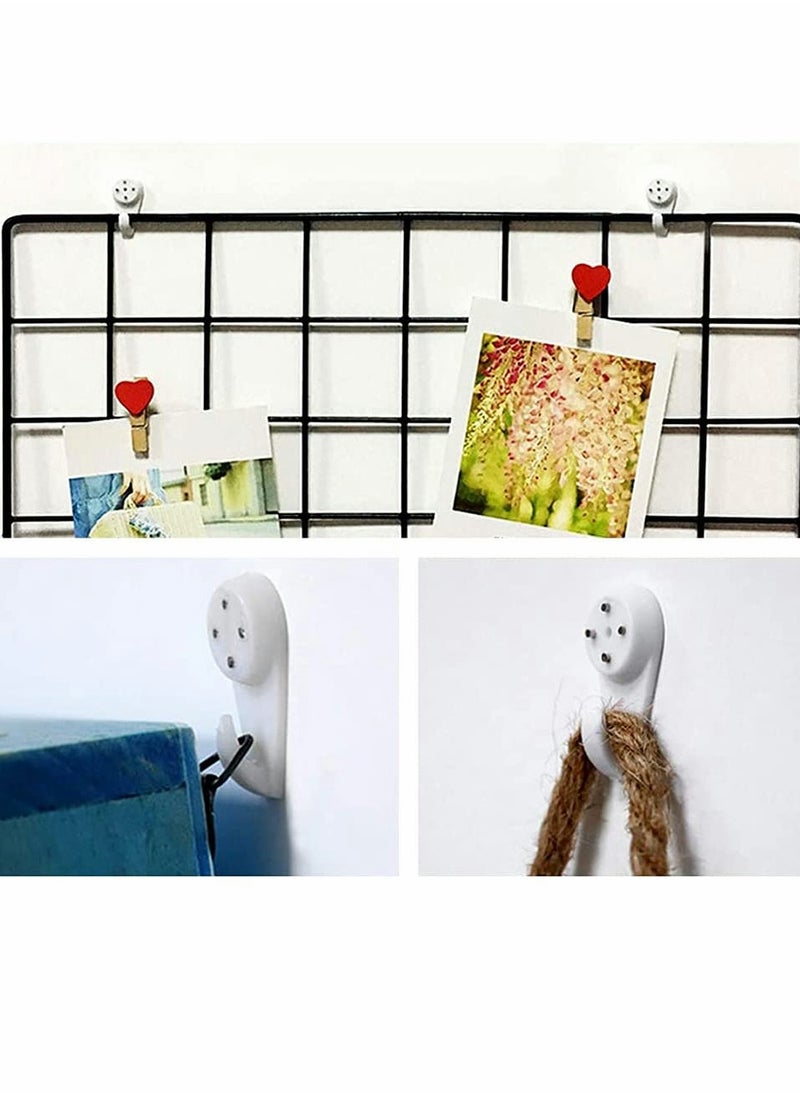 KASTWAVE - Non Trace Wall Hooks, Invisible Traceless White Hard Wall Picture Hooks Invisible Traceless Hardwall Painting Hangers for Picture Photo Frame Hangers, Pack of 32 - Image 1
