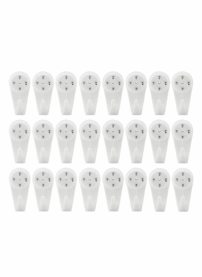 KASTWAVE - Non Trace Wall Hooks, Invisible Traceless White Hard Wall Picture Hooks Invisible Traceless Hardwall Painting Hangers for Picture Photo Frame Hangers, Pack of 32 - Image 1