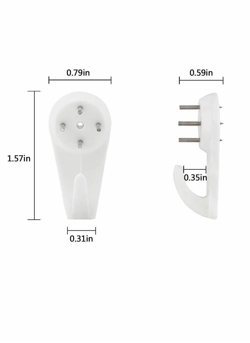 KASTWAVE - Non Trace Wall Hooks, Invisible Traceless White Hard Wall Picture Hooks Invisible Traceless Hardwall Painting Hangers for Picture Photo Frame Hangers, Pack of 32 - Image 1