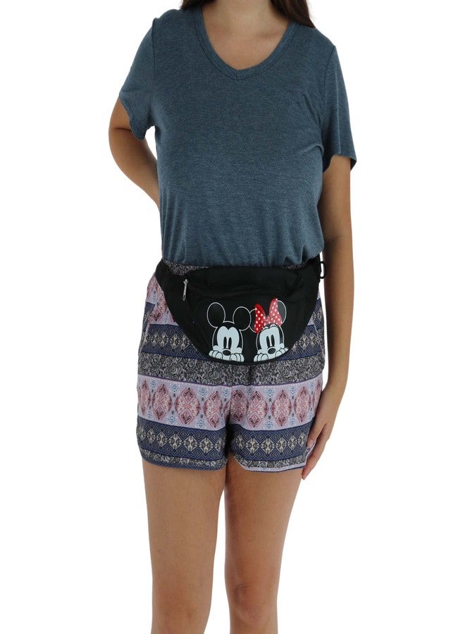 Jerry Leigh Disney Peeking Mickey Mouse and Minnie Mouse Fanny Waist Pack, Black, one size - Image 5