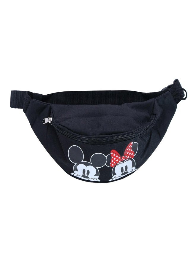 Jerry Leigh Disney Peeking Mickey Mouse and Minnie Mouse Fanny Waist Pack, Black, one size - Image 1