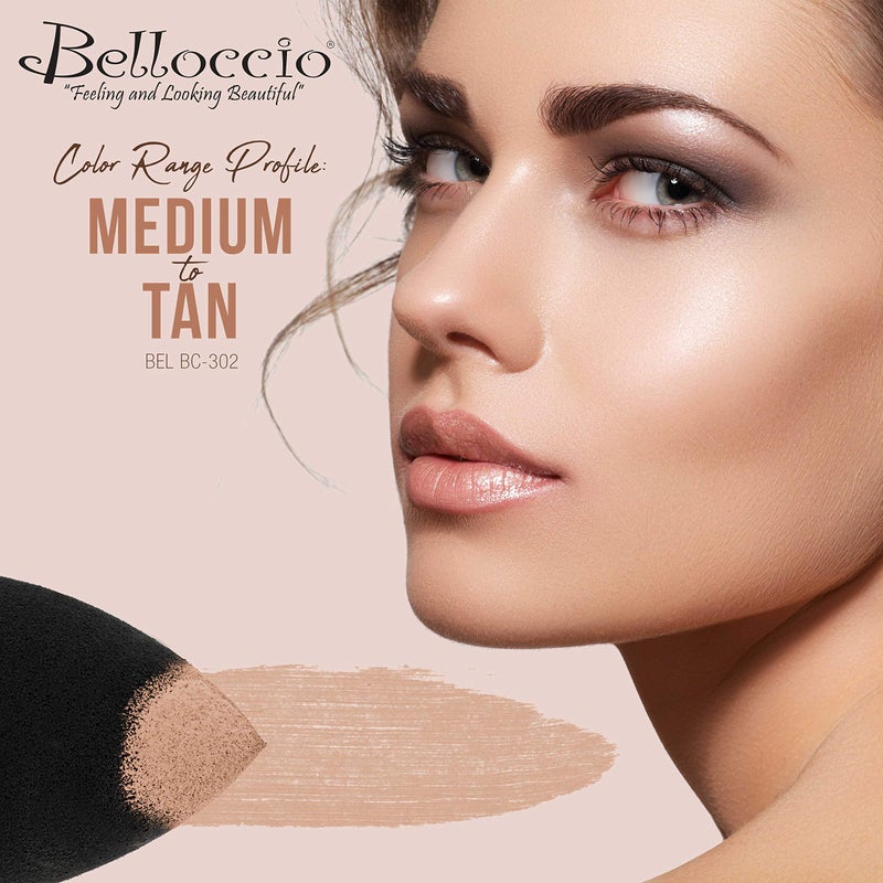 Belloccio High Definition Medium Shade Makeup Concealer 5 gram Jar - Conceal Imperfections, Hide Blemishes, Dark Under Eye Circles, Cosmetic Cream - Use Under Airbrush Foundation - Image 3