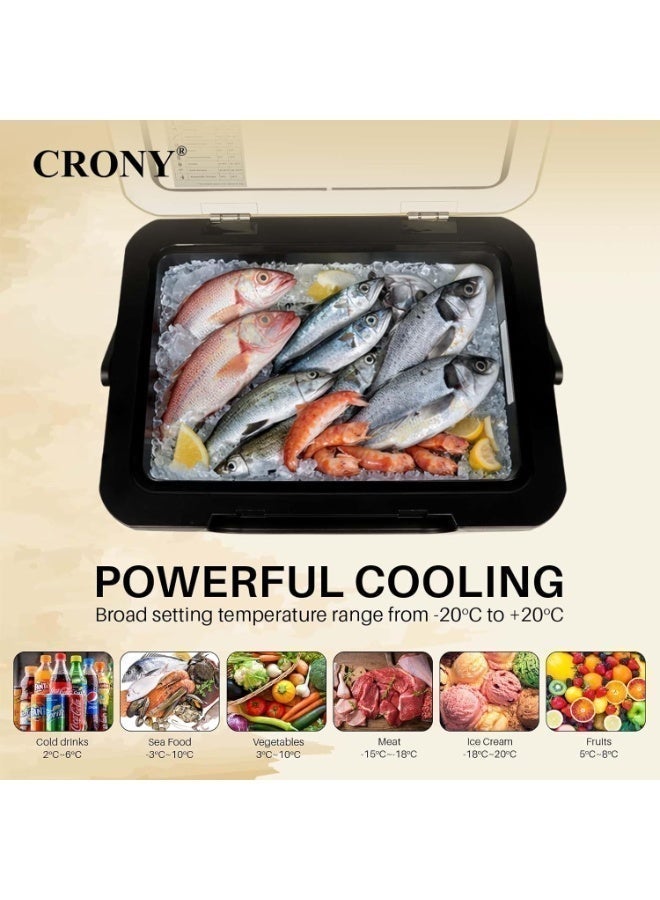 CRONY Car Refrigerator 12L Mini Fridge DC/AC Portable Car Fridge for RV Camper Truck Jeep SUV Van Boat Camping Tailgating Road Trip Outdoor Travel -20°C to 20°C And Is Suitable For Vehicles, Camping, Travel, And Outdoor Activitie - Image 3