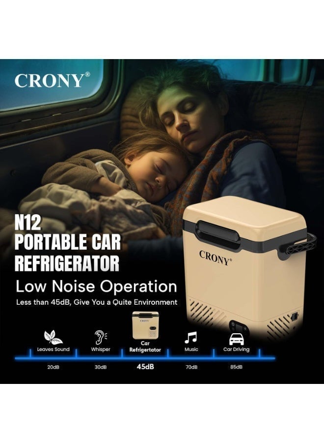 CRONY Car Refrigerator 12L Mini Fridge DC/AC Portable Car Fridge for RV Camper Truck Jeep SUV Van Boat Camping Tailgating Road Trip Outdoor Travel -20°C to 20°C And Is Suitable For Vehicles, Camping, Travel, And Outdoor Activitie - Image 5