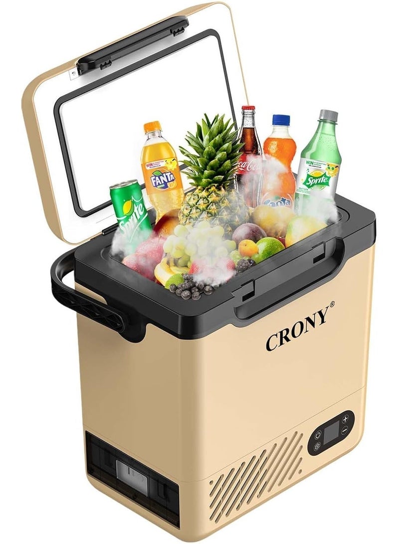 CRONY Car Refrigerator 12L Mini Fridge DC/AC Portable Car Fridge for RV Camper Truck Jeep SUV Van Boat Camping Tailgating Road Trip Outdoor Travel -20°C to 20°C And Is Suitable For Vehicles, Camping, Travel, And Outdoor Activitie - Image 1