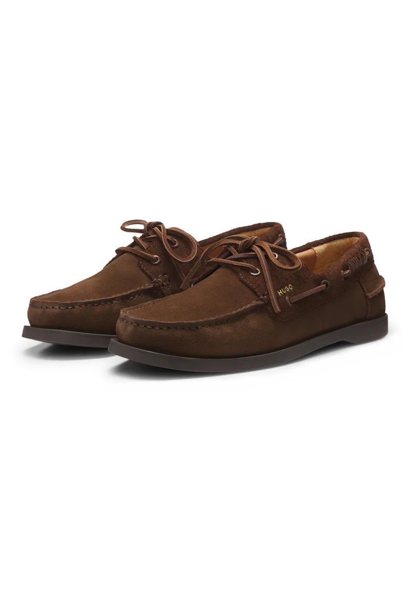 هوجو Boat shoes in mixed suedes