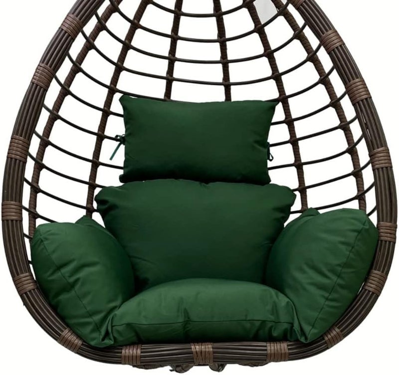 MILLIARD Premium Swing Egg Chair Cushion WinterReady Overstuffed Comfort Machine Washable Universal Fit Stylish Design Bottle Green - Image 1