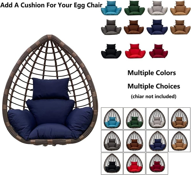 MILLIARD Premium Swing Egg Chair Cushion WinterReady Overstuffed Comfort Machine Washable Universal Fit Stylish Design Bottle Green - Image 5