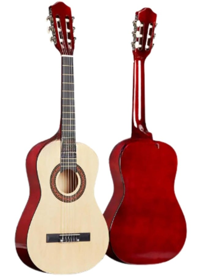 Megarya - MegArya 34” Classical Guitar with Nylon Strings Acoustic Guitar for Beginner with Bag, Capo, Strap, Picks, Tuner, strings (Natural) - Image 1