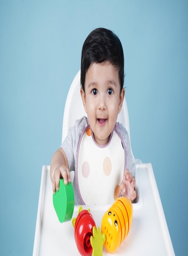 Happy Matty مرايل أطفال ماصة وسريعة الجفاف وقابلة للغسل، مع ملاءات للتجشؤ، متعددة الألوان، من 0 إلى 3 سنوات (صغيرة) (منقطة) - Image 2