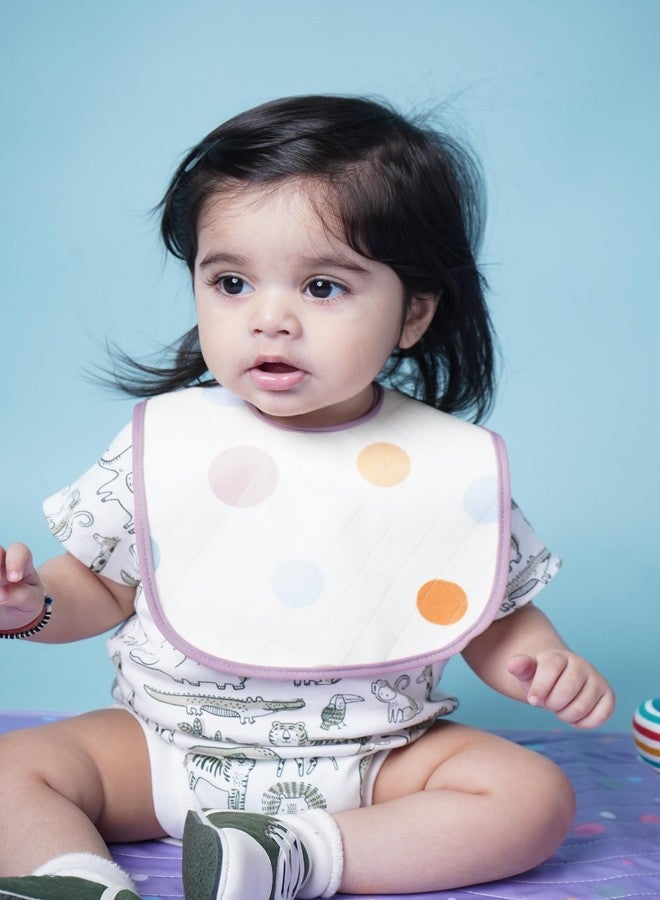 Happy Matty مرايل أطفال ماصة وسريعة الجفاف وقابلة للغسل، مع ملاءات للتجشؤ، متعددة الألوان، من 0 إلى 3 سنوات (صغيرة) (منقطة) - Image 4