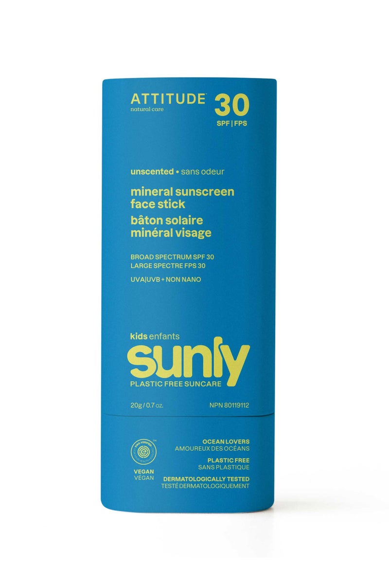 Attitude Sunscreen Face Stick - Unscented - 30 Spf - Kids - Image 1