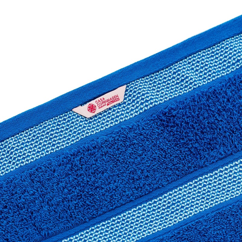 Casa Copenhagen - Egyptian Cotton Solitiare 2 Pcs Hand Towel (40 X 60 cm) Colour : Electric Blue - Image 2