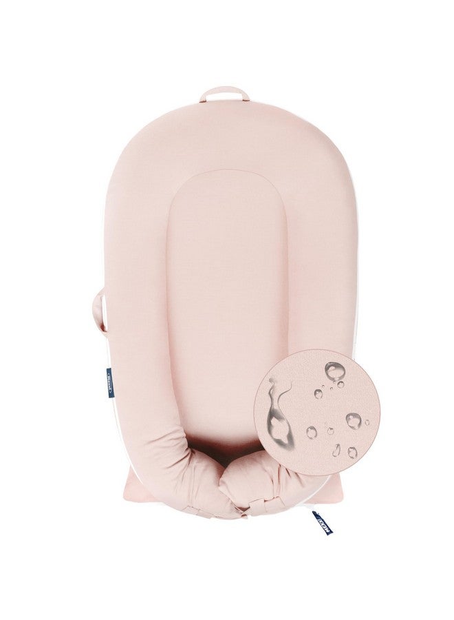 MEXXI Organic Replacement Cover with Waterproof Pad | Premium Quality Spare Cover Certified Organic Cotton | Protects Against leaks | [Fits Dockatot Deluxe + Docks] (Cover Only) (Baby Pink) - Image 1