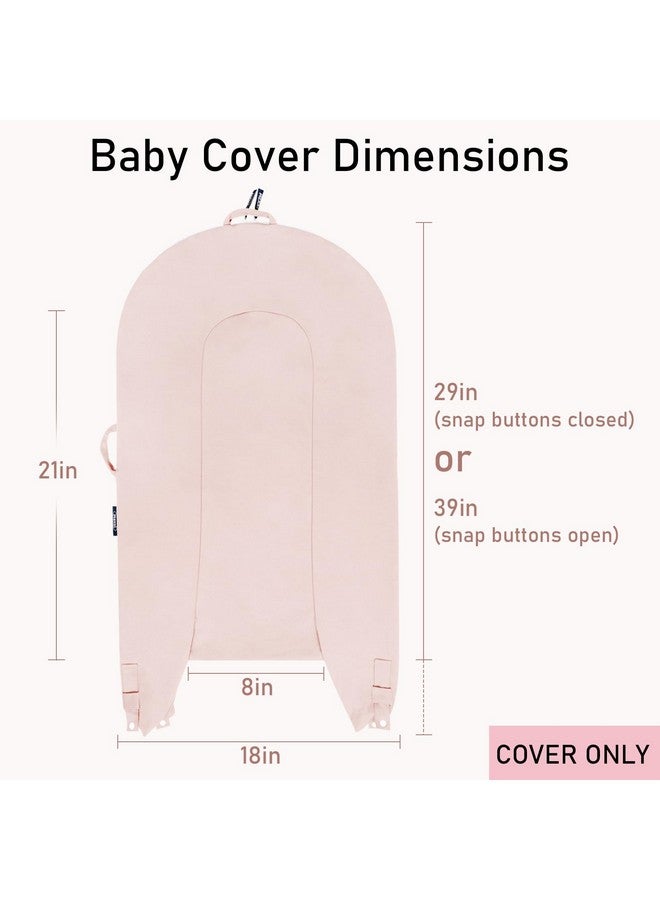 MEXXI Organic Replacement Cover with Waterproof Pad | Premium Quality Spare Cover Certified Organic Cotton | Protects Against leaks | [Fits Dockatot Deluxe + Docks] (Cover Only) (Baby Pink) - Image 2