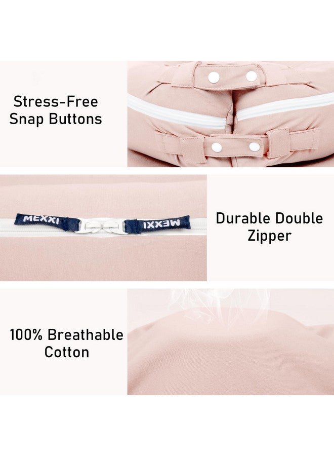 MEXXI Organic Replacement Cover with Waterproof Pad | Premium Quality Spare Cover Certified Organic Cotton | Protects Against leaks | [Fits Dockatot Deluxe + Docks] (Cover Only) (Baby Pink) - Image 4