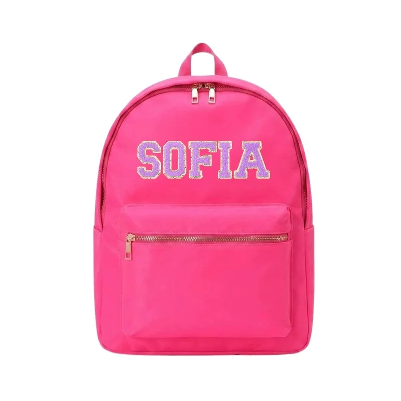 القبيلة السعيدة Neon Pink School Backpack