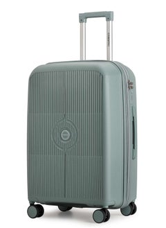 كابينبرو Unisex Expandable PP Fashion Trolley Lightweight Hard Shell Spinner luggage with 360° Degree 4 Twin Wheel and Double Zippers CP003-Green  - Image 1