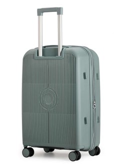 كابينبرو Unisex Expandable PP Fashion Trolley Lightweight Hard Shell Spinner luggage with 360° Degree 4 Twin Wheel and Double Zippers CP003-Green  - Image 2