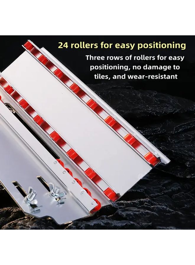 Silvery Aluminum Alloy Tile Chamfering Tool With 24 Rollers 43 Degree Cuts - Image 5