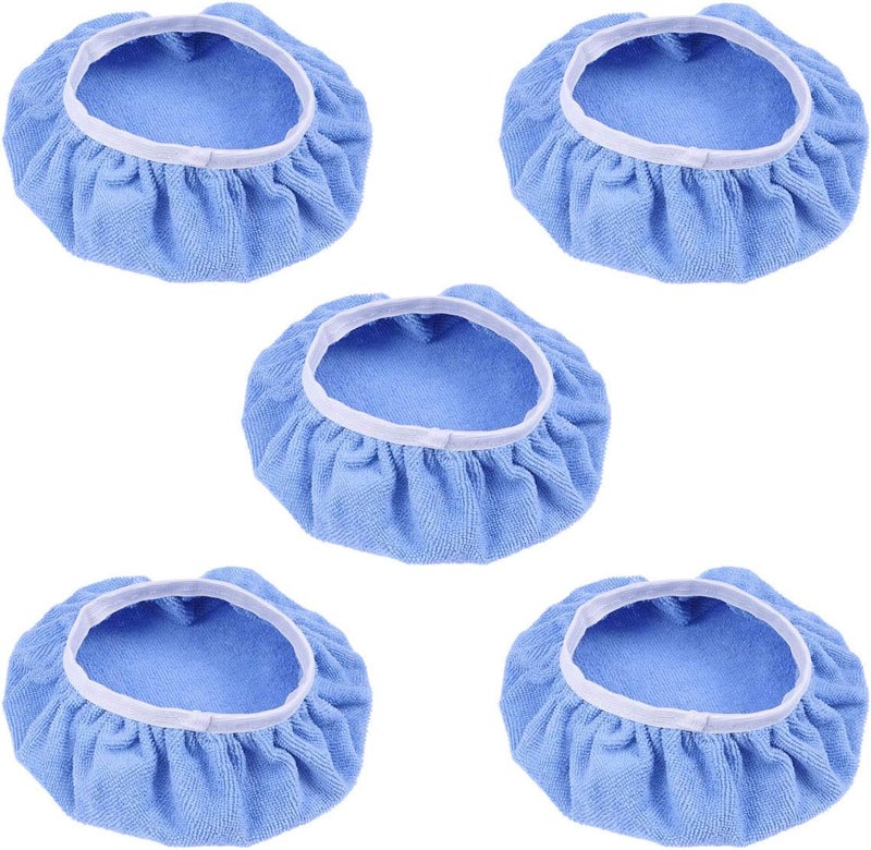 VORCOOL 5pcs 9-10 inch Car Polishing Waxing Microfiber Bonnets Pads - Image 1