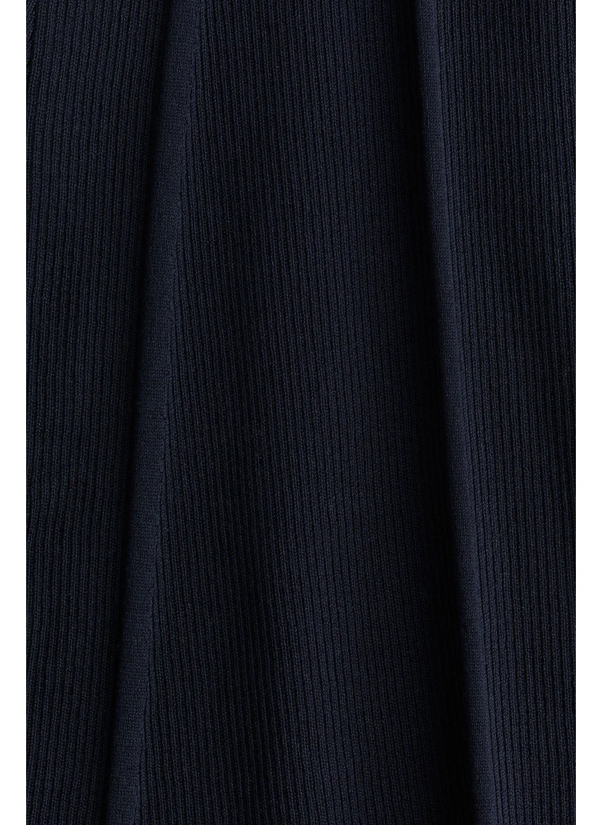 H&M Rib-Knit Flared-Skirt Dress