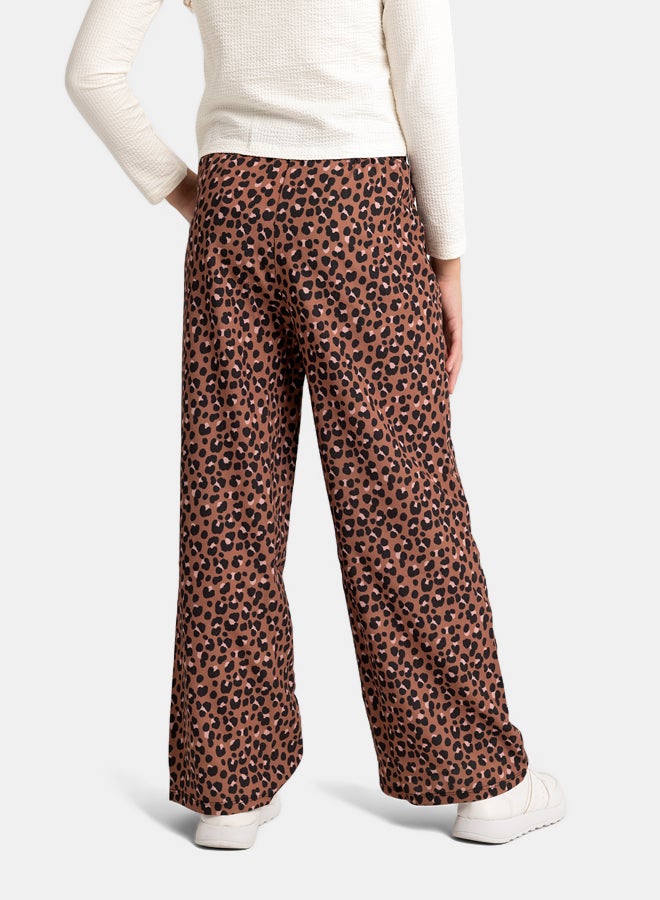 playmore Girls Brown Leopard Pants - Image 2