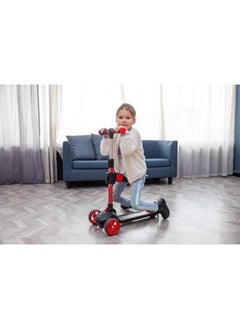 Maserati Folding 3 Wheel Scooter from Maserati for Kids,Toddler Scooter with LED Light Up Wheels /black_Red  - Image 2